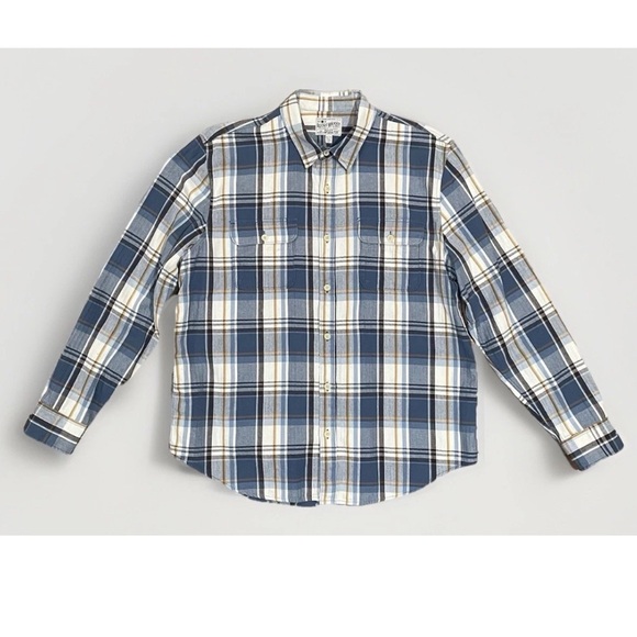 Lucky Brand Other - Lucky Brand Flannel Shirt Men's XL Blue Plaid Classic Fit Button Up Long Sleeve